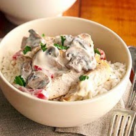 Chicken with mushroom sauce
