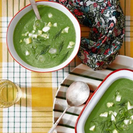Chilled Sorrel & Spinach Soup