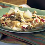 Squash Ravioli with Sherried Onion Sauce, Walnuts & Cranberries