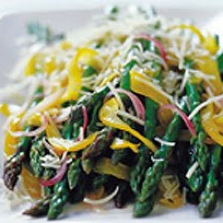 Simple Sauteed Asparagus, Peppers and Onions
