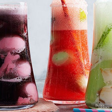 Raspberry Grape Soda Float