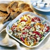 Tomato, Cucumber and Onion Salad with Feta Vinaigrette