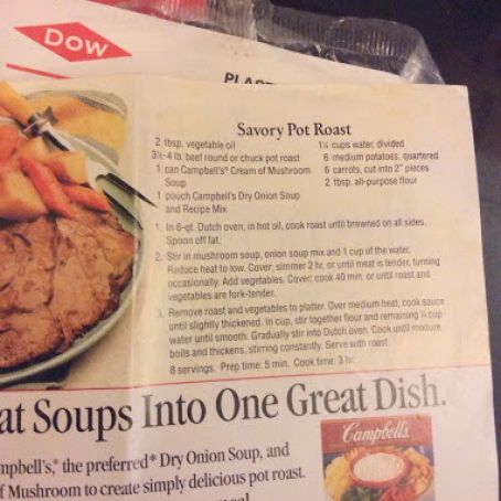Campbell's Savory Pot Roast