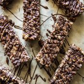Crispy Chewy Chocolate Almond Coconut Granola Bars | Heather Christo