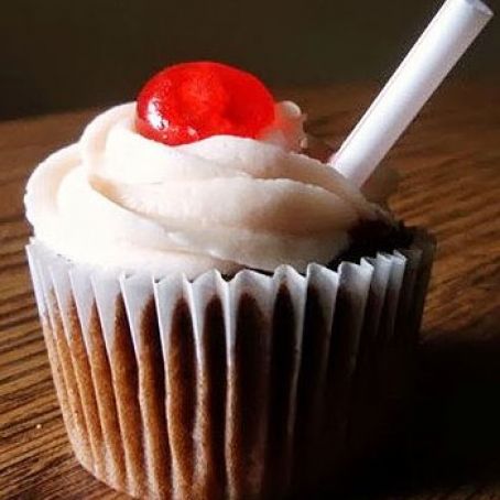 Cherry Coke Float Cupcakes