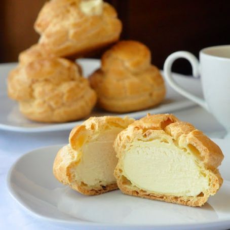 Cream Puffs, Frozen White Chocolate