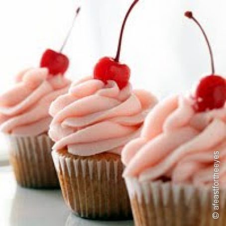 Cherry-Almond Vanilla Cupcakes
