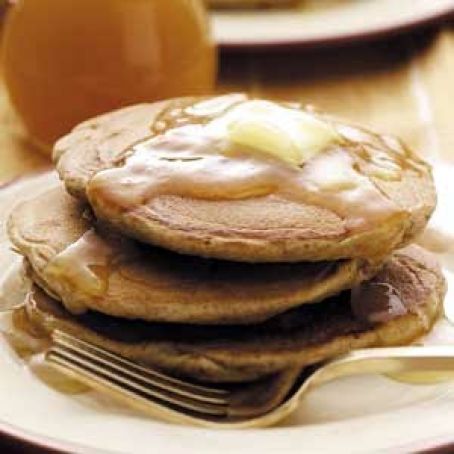 Apple Pancakes w/ Spicy Cider Sauce