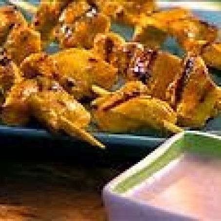 Chicken Grilled Curry Style with Peanut Dipping Sauce
