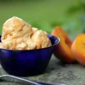 grandpa waite's fresh peach ice cream