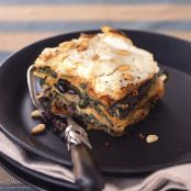 Mexican Poblano, Spinach, and Black Bean Lasagne with Goat Cheese