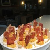 Deviled Eggs with Crispy Prosciutto