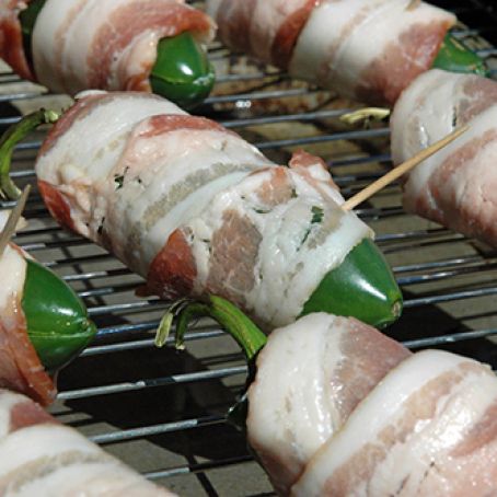 Bacon Wrapped Crab Stuffed Jalapeno Poppers