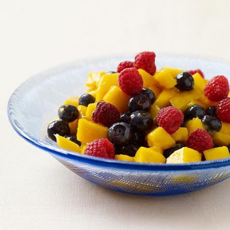 Mango Berry Salad with Ginger Glaze