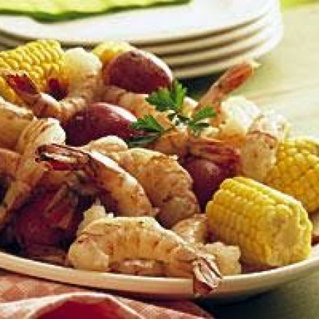 Shrimp, Sweet Corn and New Potato Boil