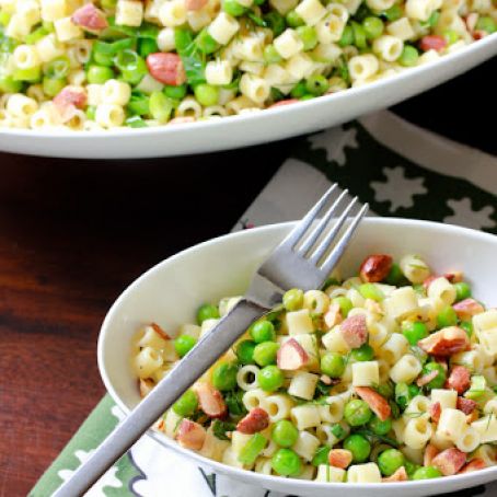 Pasta with Peas Smoked Almonds and Dill