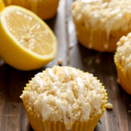 Lemon Crumb Muffins with Lemon Glaze