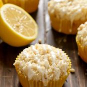 Lemon Crumb Muffins with Lemon Glaze