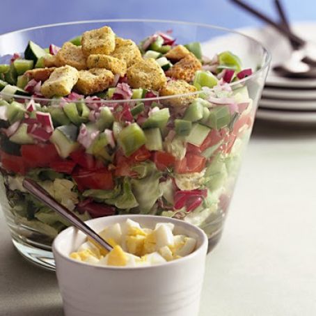 Layered Gazpacho Salad