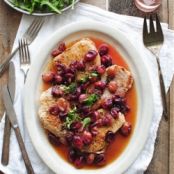 Seared Pork Chops with Roasted Grapes