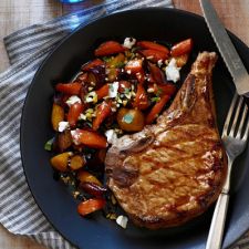 Pork Chops With Maple-Glazed Carrots