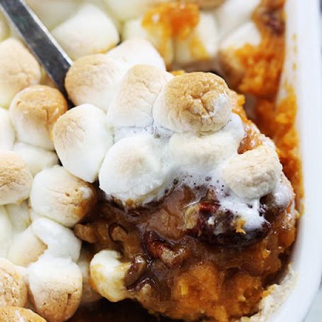 CANDIED PECAN SWEET POTATO CASSEROLE