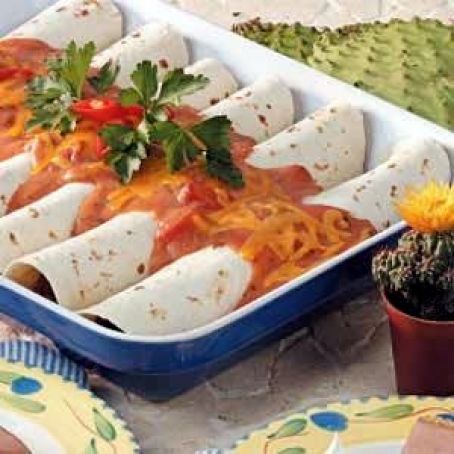 Cheddar Beef Enchiladas