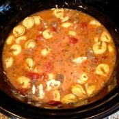 Slow Cooker Sausage & Cheese Tortellini