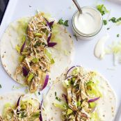Slow Cooker Ranch Chicken Tacos