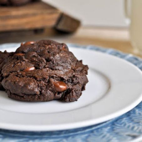 Triple Threat Chocolate Fudge Peanut Butter Cookies
