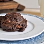 Triple Threat Chocolate Fudge Peanut Butter Cookies