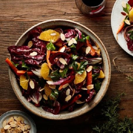 Radicchio Salad With Caramelized Carrots and Onions