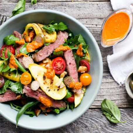Steak Salad with Romesco Vinaigrette