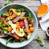 Steak Salad with Romesco Vinaigrette