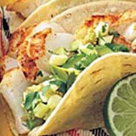 Fish Tacos with Mango-Avocado Salsa
