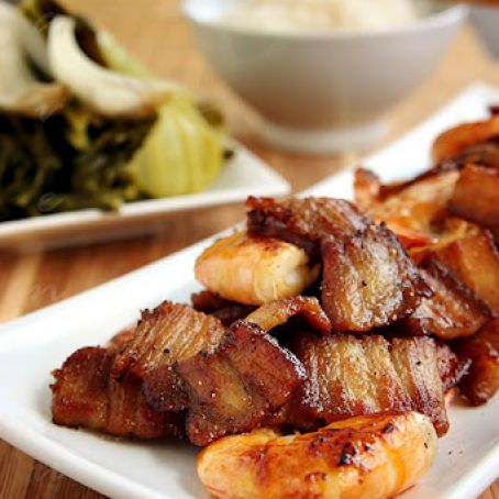 Tom Rang Thit Ba Chi Caramelized Shrimp Pork Bellly