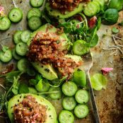 Spicy Tuna Poke Stuffed Avocados