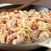 Cracked Black Pepper-Shrimp Alfredo