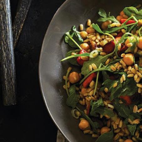 Barley Salad with Pan-Roasted Carrots & Chickpeas
