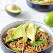 Sesame-Peanut Soba Noodle Salad with Avocado