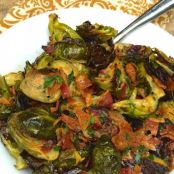 Roasted Brussels Sprouts with Bacon Dijon Vinaigrette