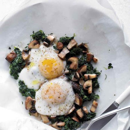 Eggs with Mushrooms and Spinach