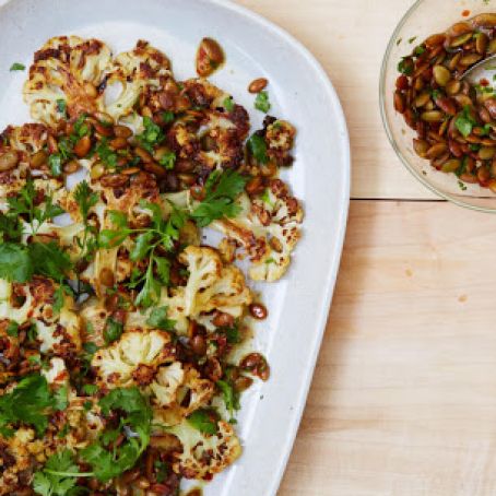Cauliflower with Pumpkin Seeds, Brown Butter, and Lime