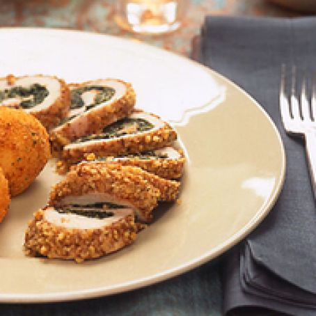 Walnut-Crusted Chicken with Spinach Stuffing