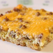 Sausage Egg Cheese Croissant Breakfast Casserole