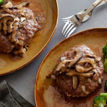 Old-Fashioned Salisbury Steak with Shiitake Mushroom Gravy