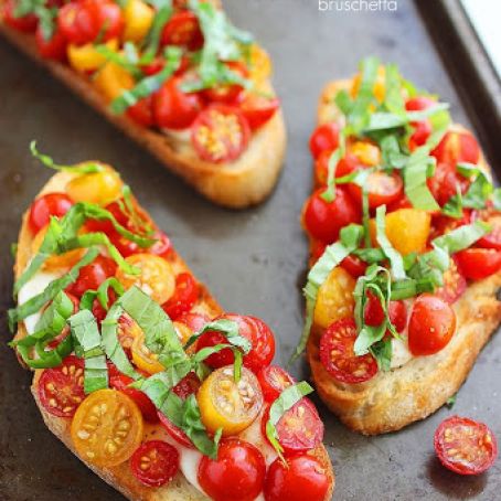 Warm Tomato and Mozzarella Bruschetta