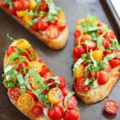 Warm Tomato and Mozzarella Bruschetta