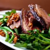 Crispy Duck Salad With Green Beans and Honeyed Almonds