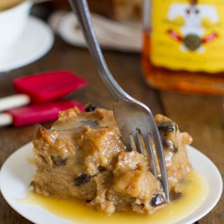 Bread Pudding with Hot Butter Rum Sauce